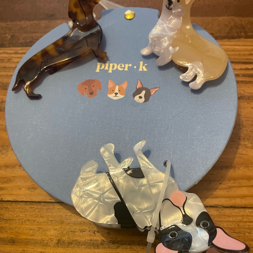 Piper K Dog Brooch Set